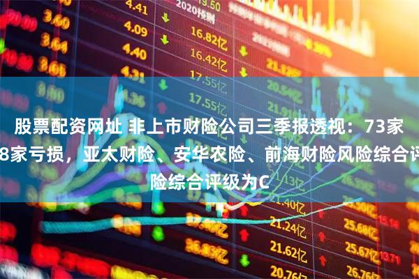 股票配资网址 非上市财险公司三季报透视：73家盈利、8家亏损，亚太财险、安华农险、前海财险风险综合评级为C
