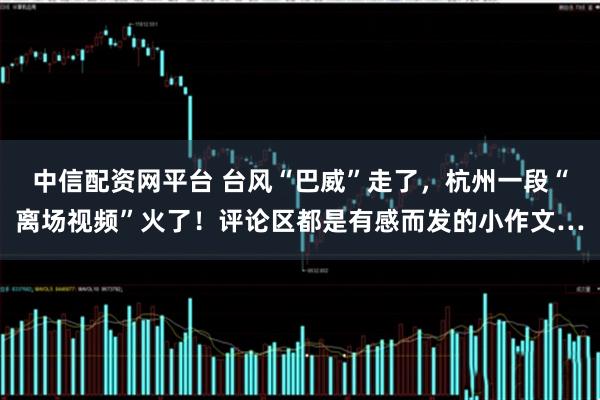 中信配资网平台 台风“巴威”走了，杭州一段“离场视频”火了！评论区都是有感而发的小作文…